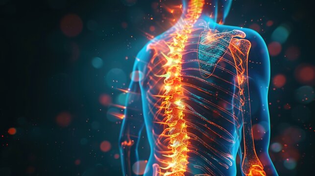 Medical illustration of Herniated Disc, a common spinal condition where the soft inner core of an intervertebral disc protrudes through the fibrous outer layer, often affecting the neck and lower back