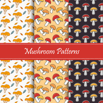Mushrooms autumn patterns crvs