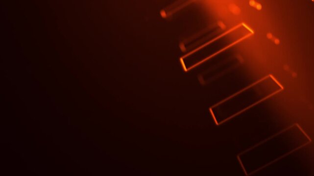 futuristic interface with bright glowing red lines and rectangles it resembles a digital data visualization - networking, technology, data flow, cybersecurity, digital transformation
