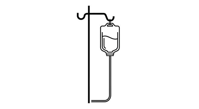 Medical IV drip infusion set.