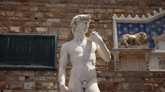 Replica of Michelangelo&rsquo;s David at Palazzo Vecchio, Florence