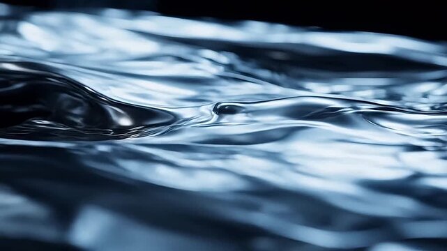 Flowing metallic surface