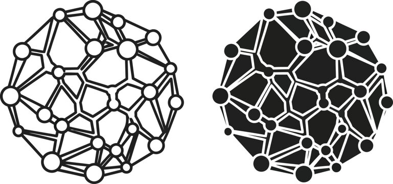 Abstract network structure in black and white