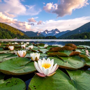 lotus flowers in the lake