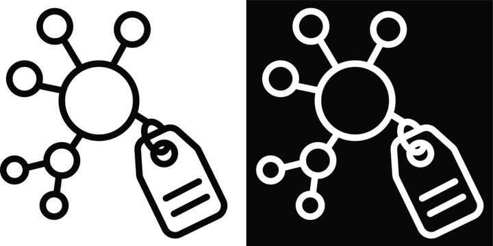 annotation Two-tone version in black and white background