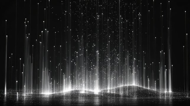 Abstract Futuristic Light Show with Sparkling Effects
