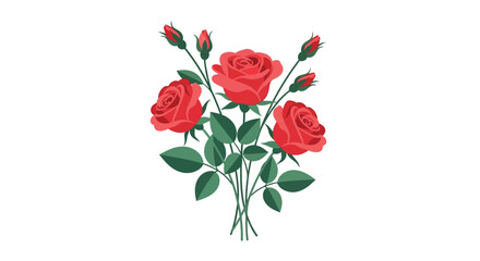 Fototapeta premium Vibrant Roses Bloom in a Beautiful Floral Arrangement