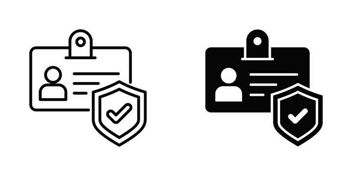 Security Clearance icon set with style outline and solid. vector simple elements for design and presentation.