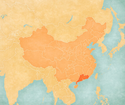 Map of China - Guangdong