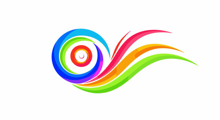 Obraz premium Swirling, colorful abstract design with vibrant curves and waves