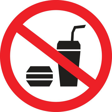No Food or Drink Allowed Sign.