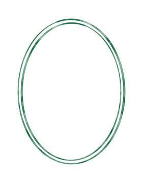 Simple Green Oval Frame