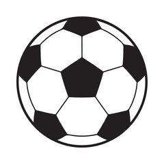 Fototapeta premium Black and white vector soccer ball graphic illustration design
