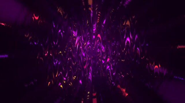 Abstract colorful particle background with glittering shiny particles, glowing light beams and rippled glass effect. This vibrant glowing neon colored background animation is full HD and a loop.