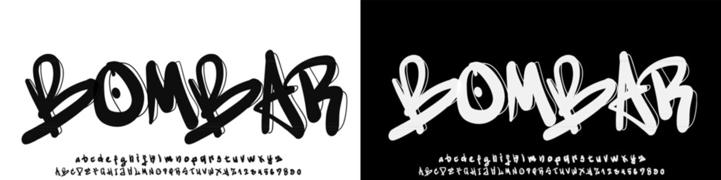 Alphabet in street graffiti fonts style, hand drawn. vector alphabet ,streetwear fashion,design for clothing,urban,brand