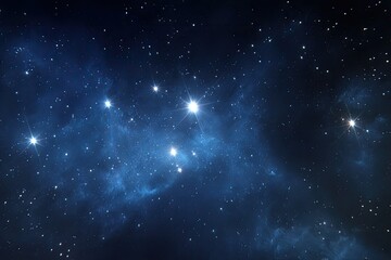 Naklejka premium Vast Cosmic Nebula with Bright Stars and Deep Space Expanse.