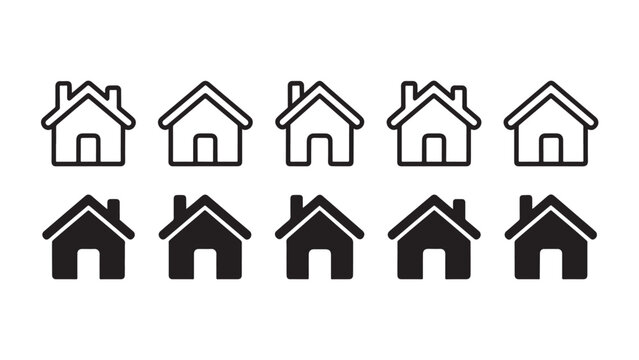 House icon design variations cwa