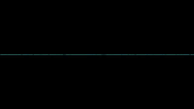 Minimalist Cyan Dashed Horizontal Line on a Pure Black Canvas