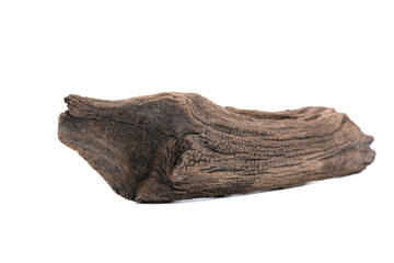Fototapeta premium Ancient, dried tree roots with unique and beautiful shapes against a white background.