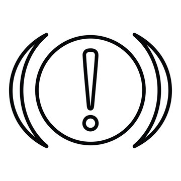 Tire pressure warning light symbol icon.