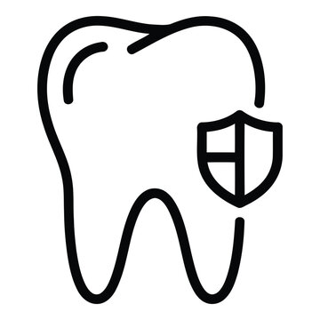 Tooth with shield dental protection.