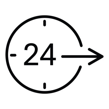 Twenty four hour clock face symbol.