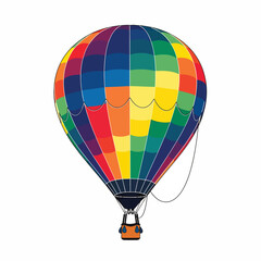 Naklejka premium Colorful hot air balloon floating high.