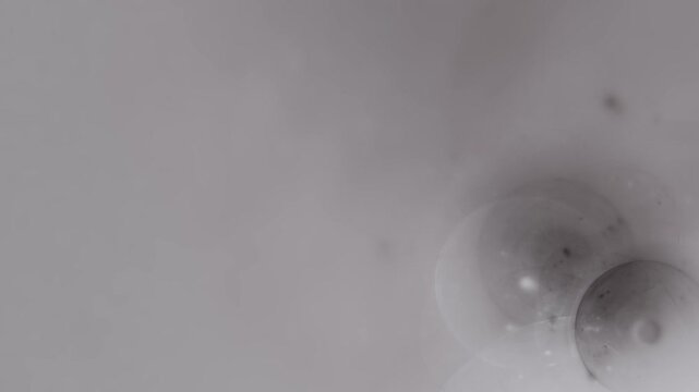 spherical molecular microscopic cell structure -  research, science, biology, microscope effect, molecules, medicine, laboratory, immunology, bokeh, background, depth of field, grey
