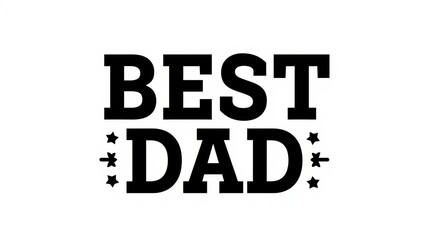 Fototapeta premium best dad typographic design with stars