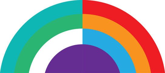 Obraz premium abstract rainbow circle