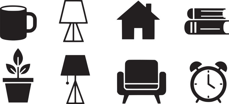furniture icons set