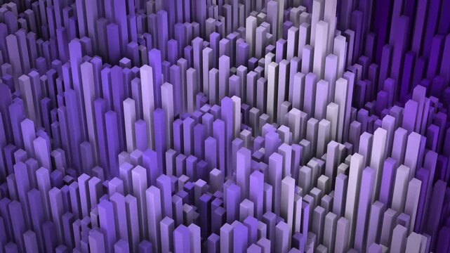Beautiful Abstract Cubes 3d animation isolated on black background
