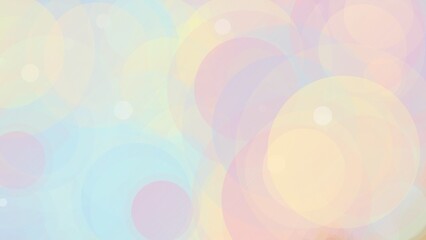 Soft Pastel Abstract Background with Translucent Overlapping Circles © Suyono