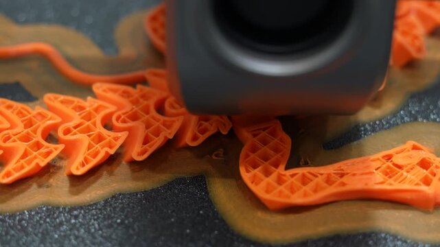 object printed 3d printer close-up. Progressive modern additive technology 4.0 industrial revolution