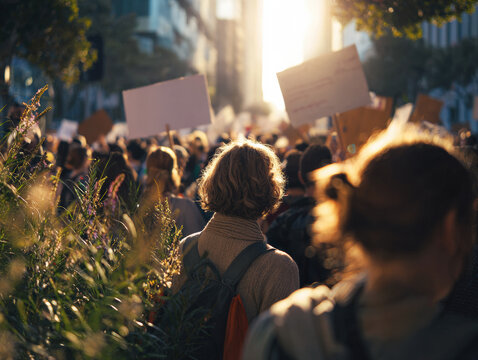 Sunlit Peaceful Protest 