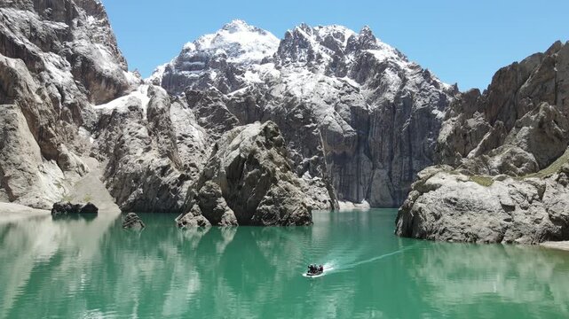 Kol Sul lake in Kyrgyzstan drone video
