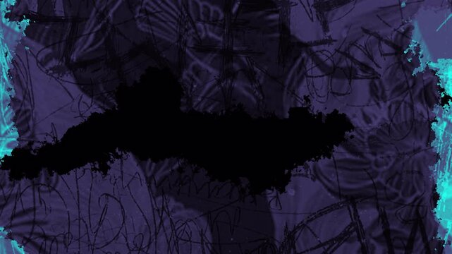 Dark purple grunge texture with rough brush stroke and abstract patterns on black background. Ideal for cinematic overlays, posters, and edgy design compositions.