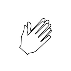 Obraz premium Right Hand Palm Facing Outward.