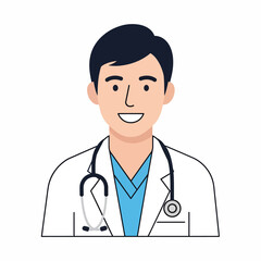 Fototapeta premium Smiling male doctor with stethoscope 6.