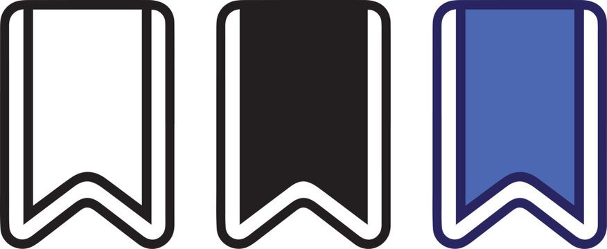 minimalist bookmark bundle icon