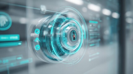 Digital security lock technology display