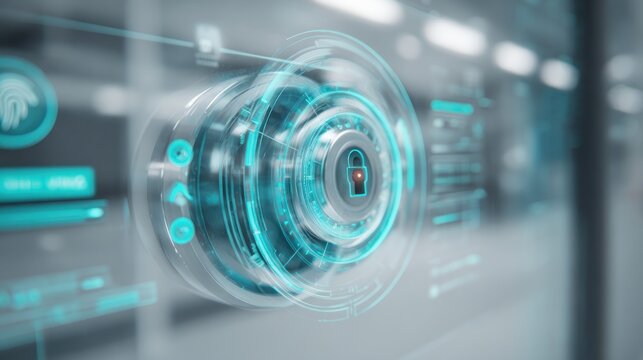 Digital security lock technology display