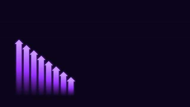 Corporate loss analysis: conceptual decreasing graph of upward indicators for business risk