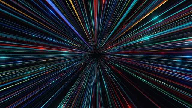 Hyperspace star tunnel warp speed sci fi travel effect. 4K Video