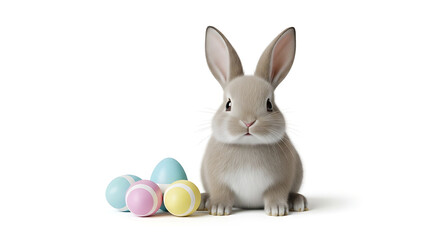 Obraz premium easter bunny with easter eggs
