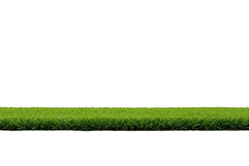 Naklejka premium Fresh green grass strip with transparent background