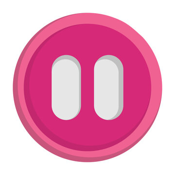 Pause Button Vector Icon