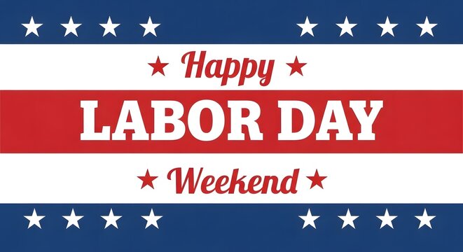 Happy labor day weekend american flag celebration