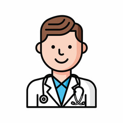 Fototapeta premium Smiling male doctor in white coat 2.