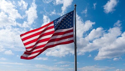 Obraz premium american flag against blue sky